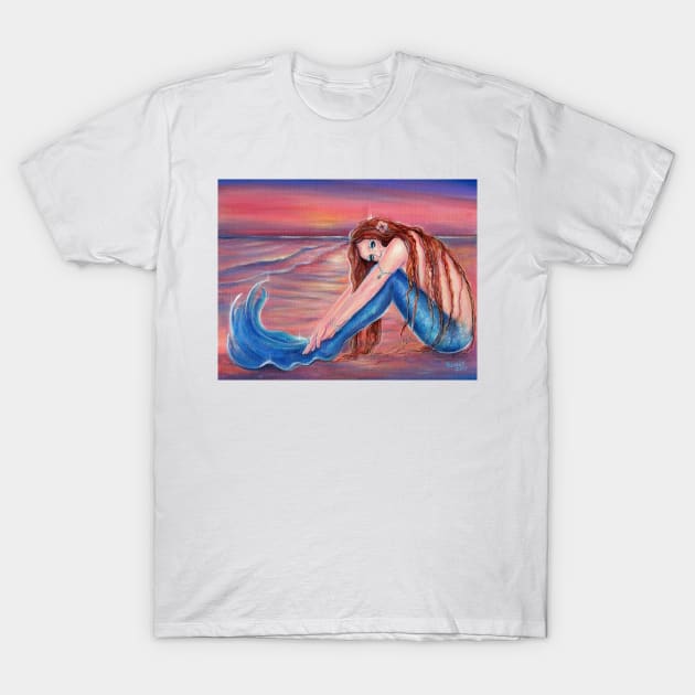 Touched by the sun mermaid by Renee Lavoie T-Shirt by ReneeLLavoie